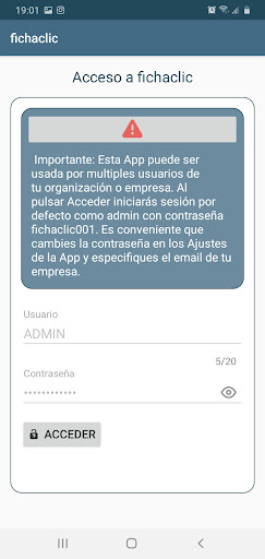Android application fichaclic screenshort