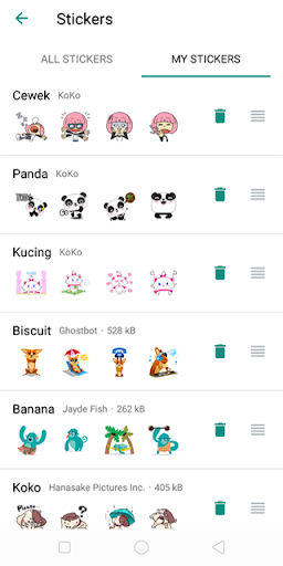 Android application Cute Funny Stickers WA screenshort