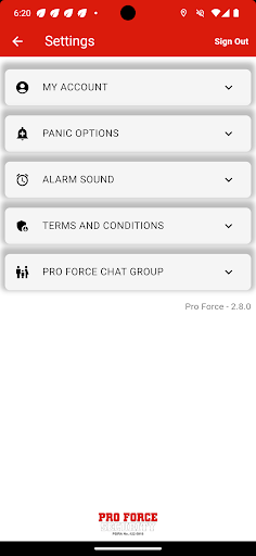 Pro-Force Security Screenshot