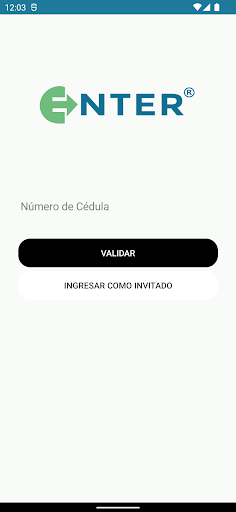 Android application ENTER screenshort