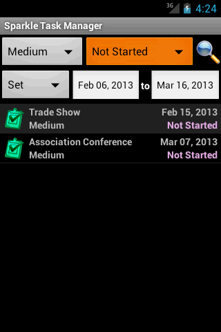 Sparkle Task Manager Screen 3