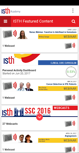 Android application ISTH Academy screenshort