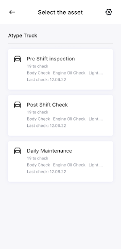 Prestart Checks Screen 3