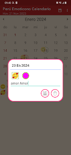 Perú Emoticono Calendario