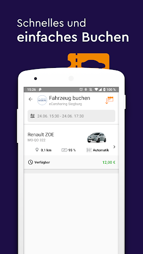 rhenag eCarsharing Screen 2