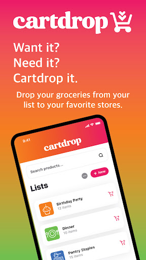 Android application Cartdrop screenshort