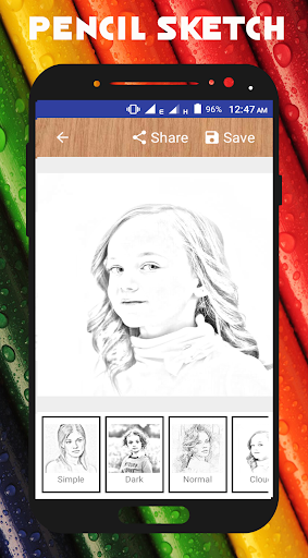 Android application photo to sketch : Pencil Sketc screenshort