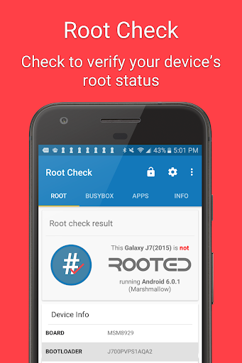 Root Check screen 0