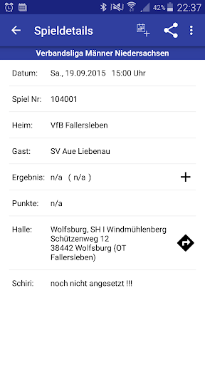 VfB Fallersleben Handball Screen 3