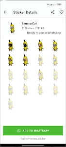 Banana Cat Stickers Funny Chat