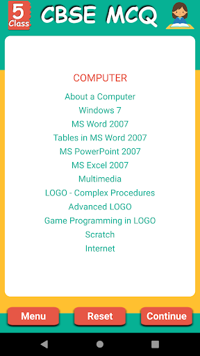 CBSE Class 5 MCQ Screen 2