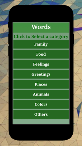 Android application Hand Alphabet screenshort