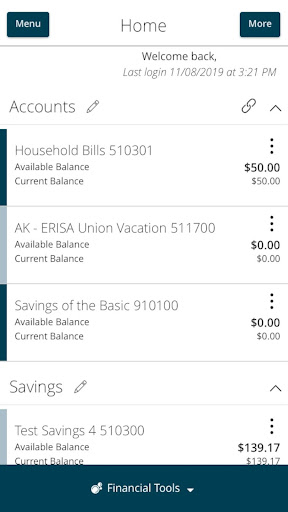 Nuvision Credit Union Banking Screen 3