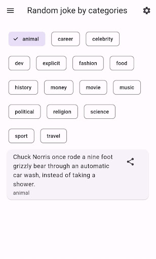 Android application Chuck Norris screenshort