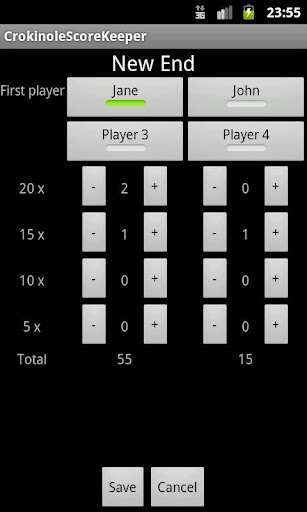 Crokinole Score Keeper Screen 3
