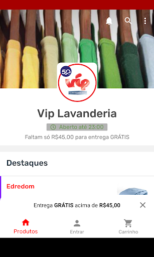 Android application Vip Lavanderia screenshort
