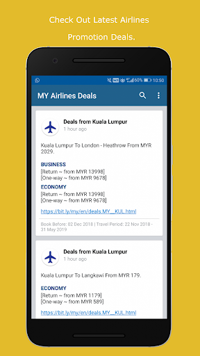 Airlines Deals - Malaysia Screen 2
