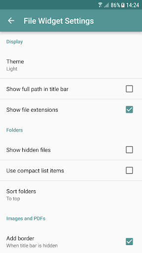 File Widget - home screen file browser and viewer