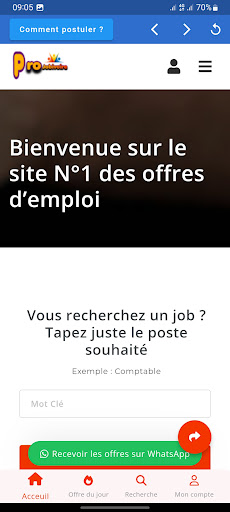 Projobivoire : Offres demploi Screen 3