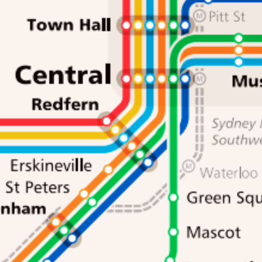 Mapa do Metrô de Sydney