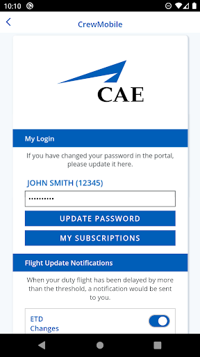 CrewMobile Screenshot