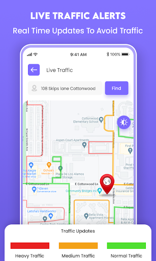 Android application GPS Maps & Live Traffic screenshort