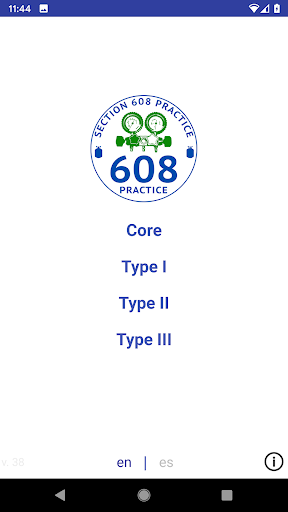 Android application EPA 608 Practice screenshort