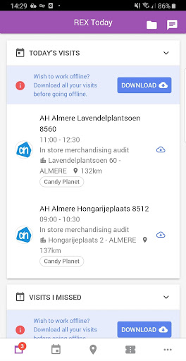 Android application TS REX screenshort