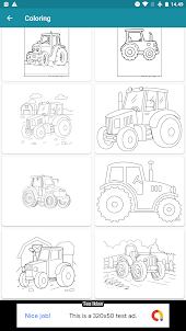 Farming Tractor Coloring