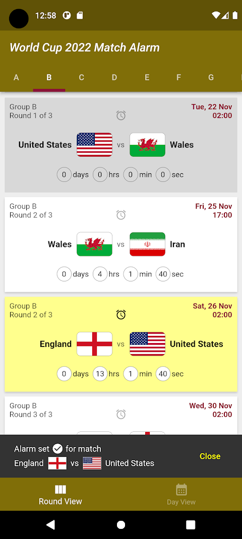World Cup 2022 Match Alarmのおすすめ画像1