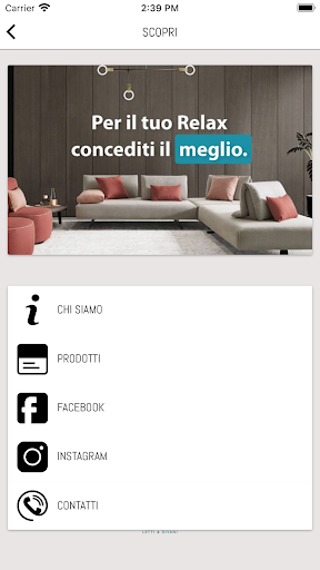 Android application Maffeis Letti & Divani screenshort