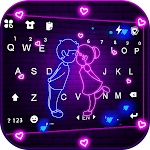 Neon Love Live Keyboard Background Apk