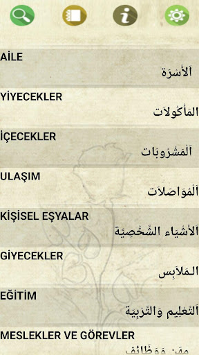 Android application ARAPÇA DİL KARTI screenshort