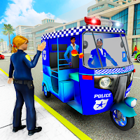 Police Tuk Tuk Auto Rickshaw Driving Game 2021
