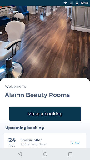 Android application Álainn Beauty Rooms screenshort
