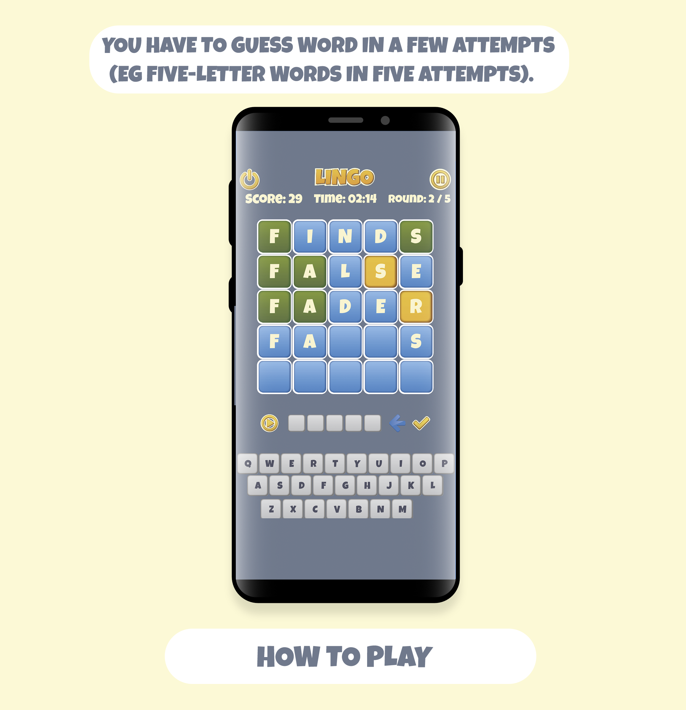 Android application Lingo - The game show word game screenshort
