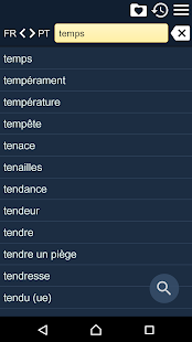 French Portuguese Dictionary Screenshot