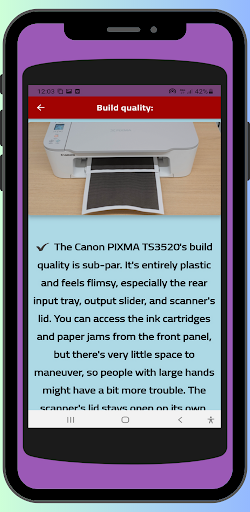 Canon PIXMA Wireless guide Screen 3