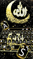 screenshot of Glitter Allah Keyboard Theme