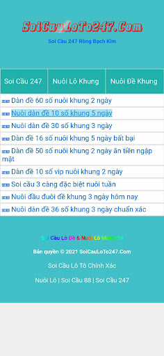 Android application Soi cầu 247-Nuôi 3 càng đề screenshort
