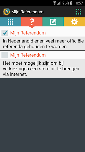 Android application Mijn Eigen Referendum screenshort