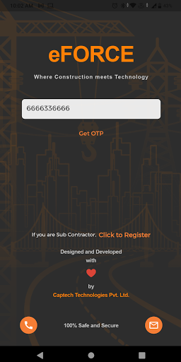 Android application eFORCE - by Captech screenshort