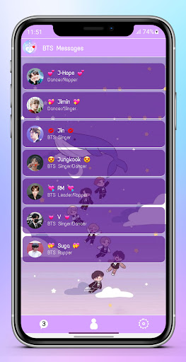 BTS Messenger: Chat Simulation Screen 2
