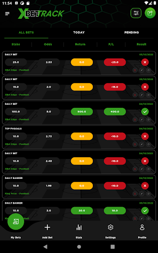 XBet Track Sports Bet Tracker 7