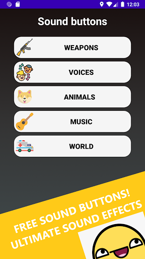 Android application Sound pranks, voices, effects screenshort