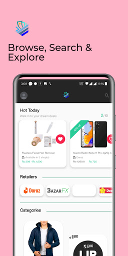 Android application Dheba App screenshort