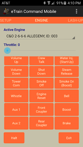eTrain Command Mobile Screen 3