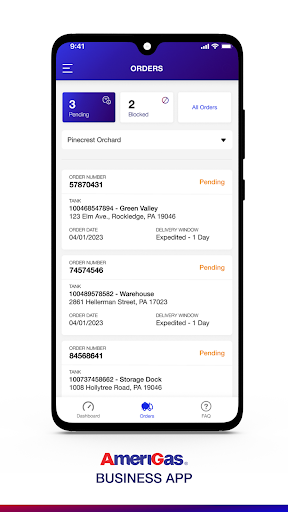 AmeriGas Business App Screen 3