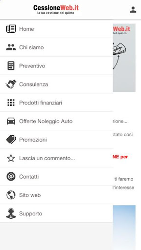 Android application CessioneWeb - cessione quinto screenshort