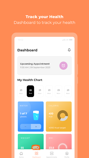 Android application Healthie4U screenshort